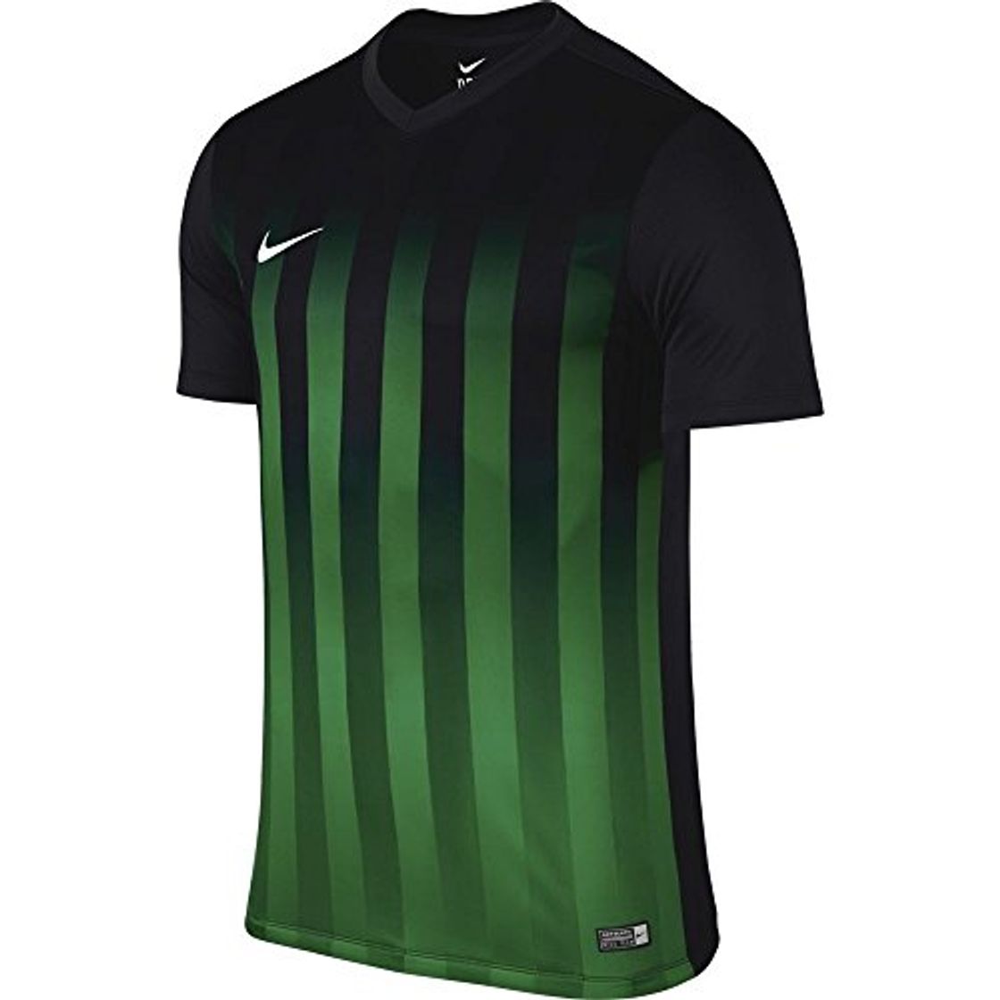 Moda NIKE SS Striped Division II JSY Camiseta, Hombre, Negro/Verde/Blanco