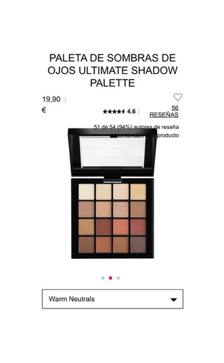 Paleta de sombras de ojos