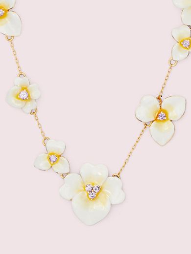precious pansy scatter necklace