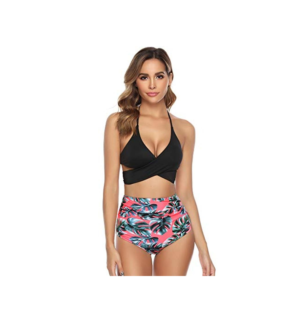 Moda iClosam Bikini Mujer Push Up Cintura Alta