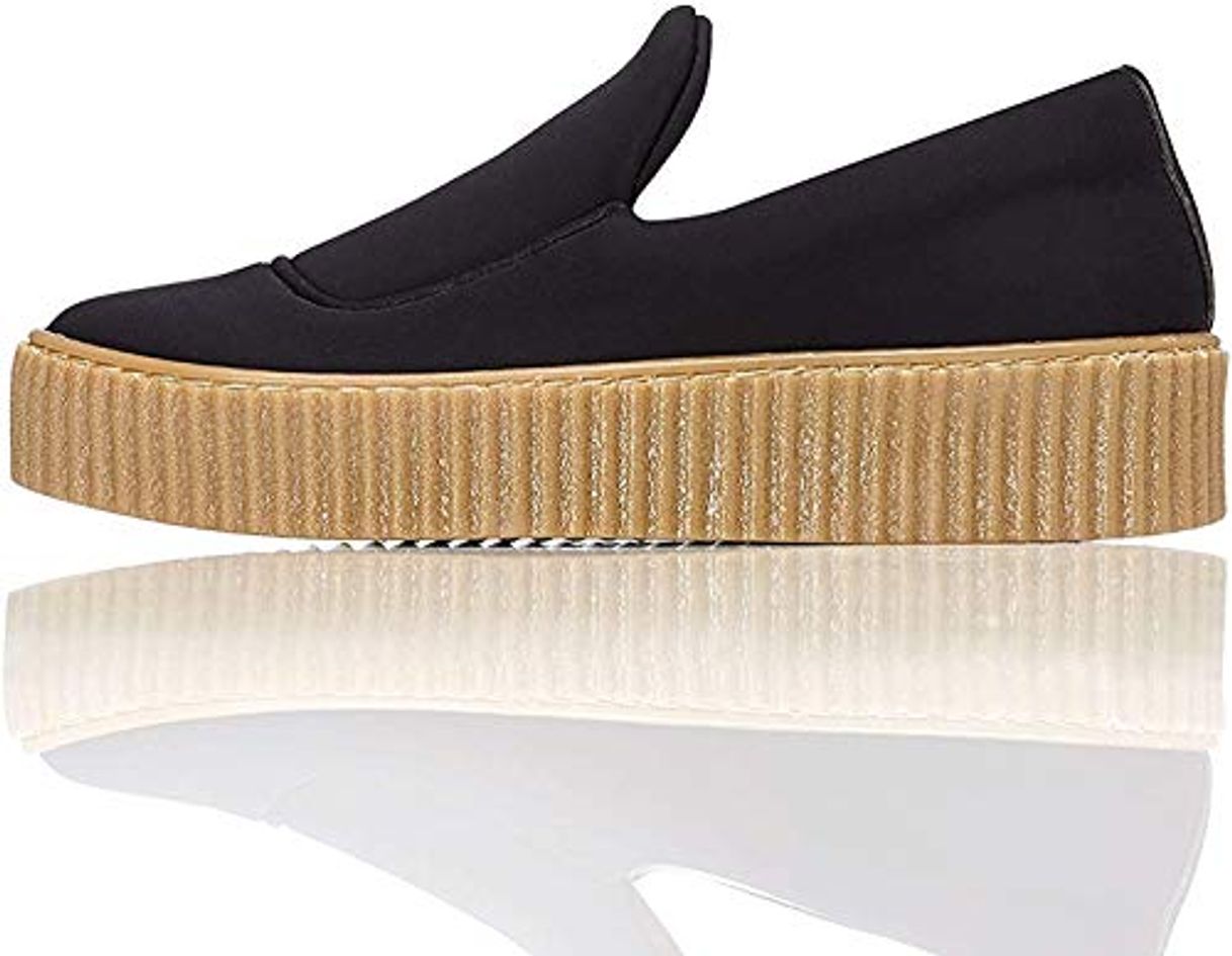 Moda find. Zapatillas de Deporte sin Cordones para Mujer, Negro