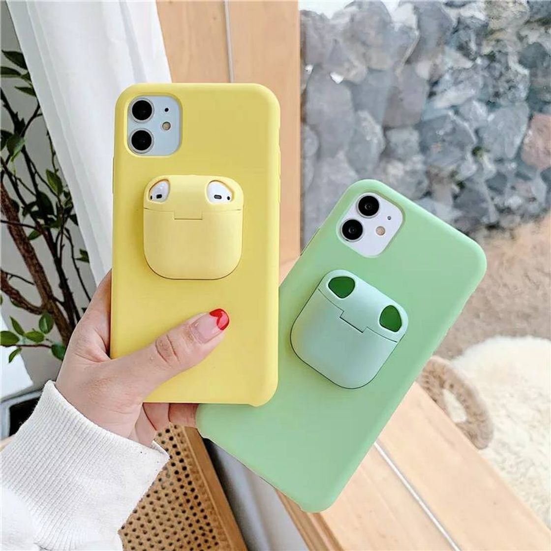 Fashion Funda 2 en 1 para iPhone/Airpods