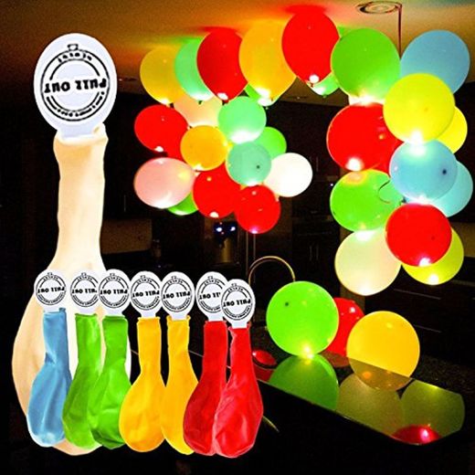 GHB 50 Pcs Globos Led Colores Globos Luz para Fiesta Boda Fiesta