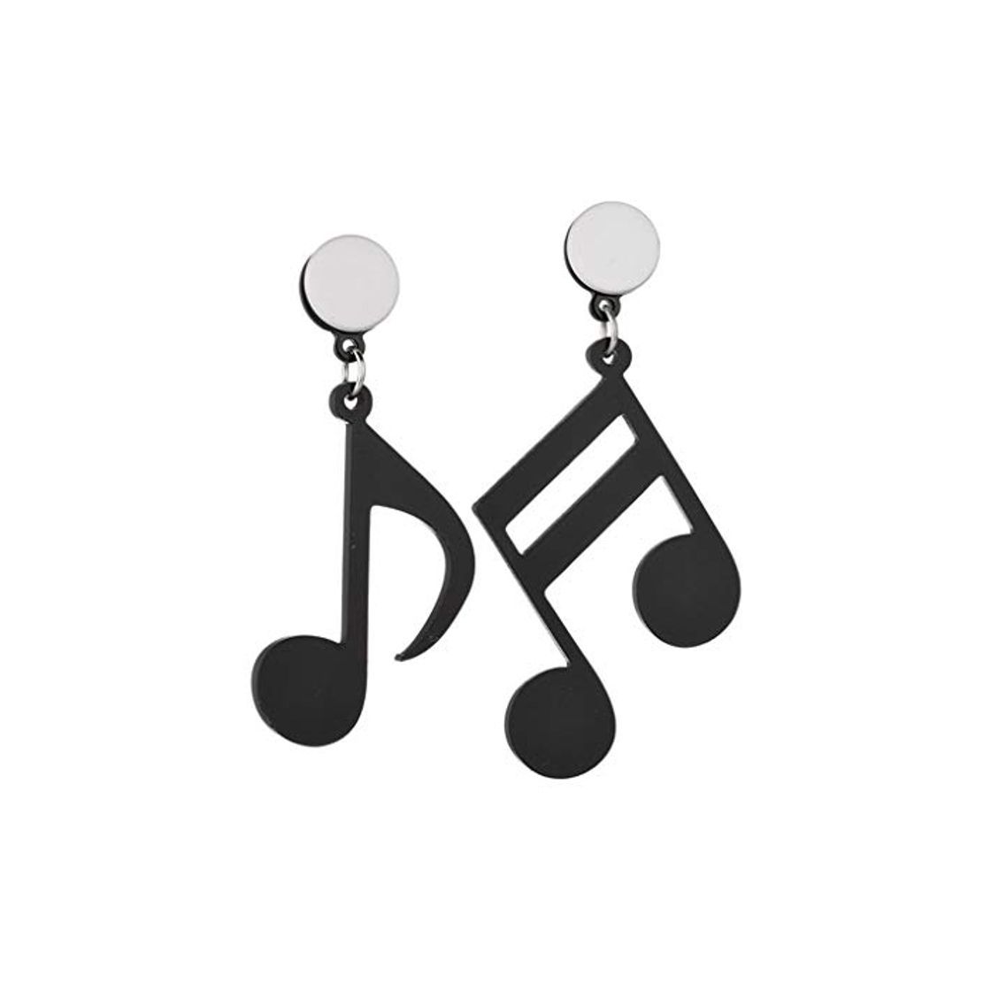 Social Bodbii Nota musical muchachas de las mujeres asimétrica pendientes de acrílico Placa de Metal belleza pendientes de la manera Jewerly