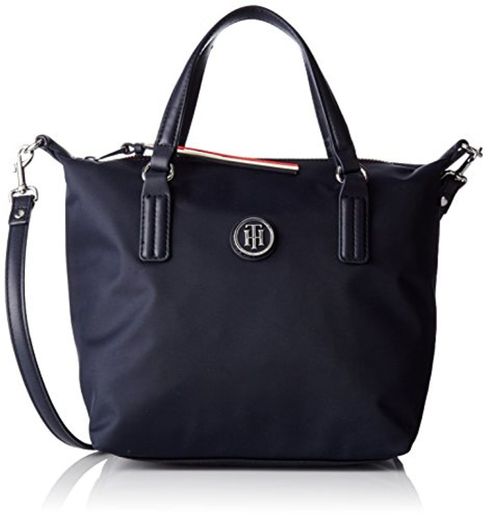 Tommy Hilfiger Poppy Small Tote, Bolso Totes para Mujer, Azul