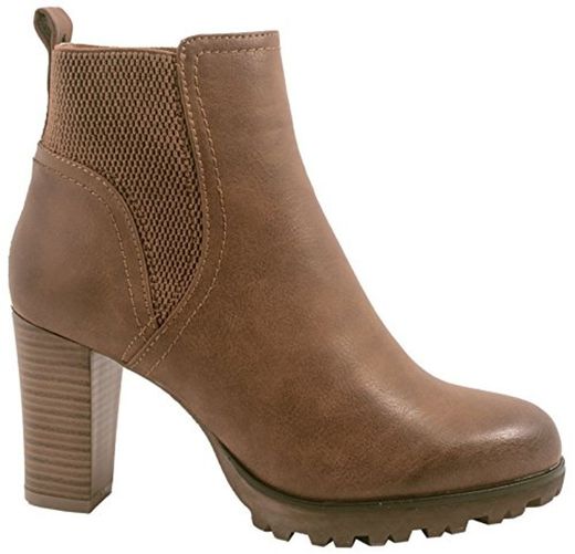 Elara Botines para Mujer Botas Chunkyrayan 949-GA-Khaki-40