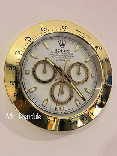 Reloj De Pared Rolex Movimiento Mudo Daytona Oro