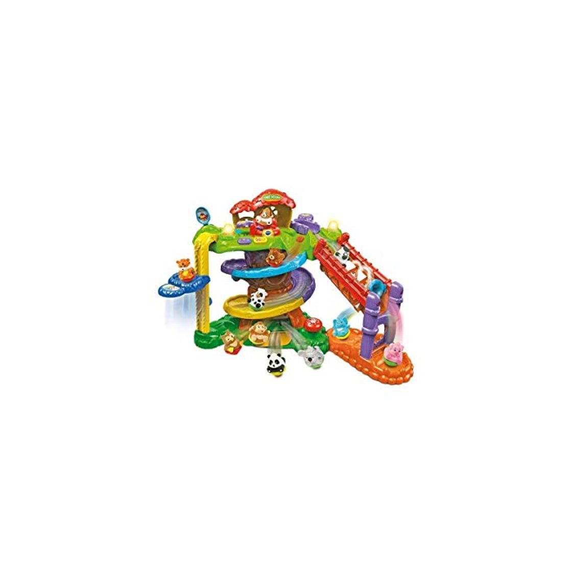 Social VTech-La cabaña del árbol Zoomizooz Playset Interactivo para Jugar con los Animalitos