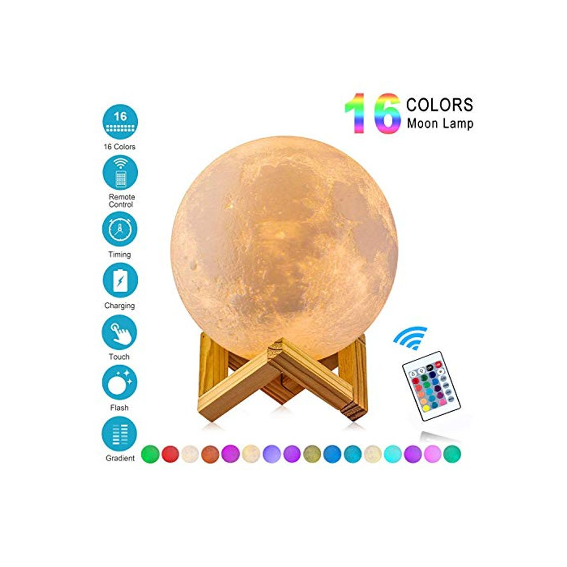 Social Lámpara de Luna 3D