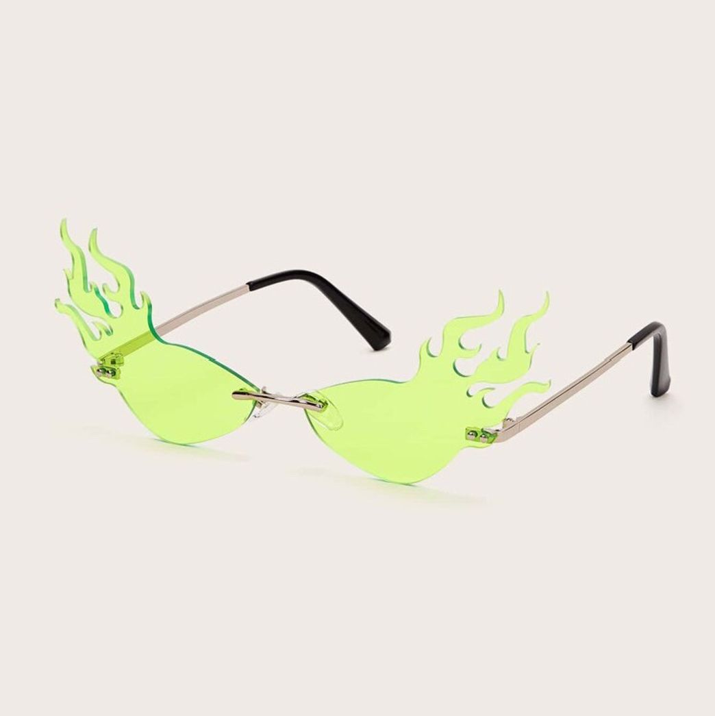 Fashion Gafas de sol sin montura con diseño de fuego 🔥