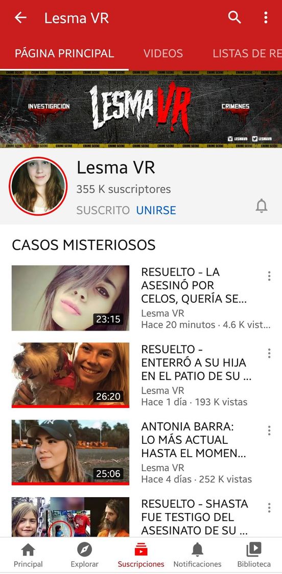 Social Canal de casos criminales