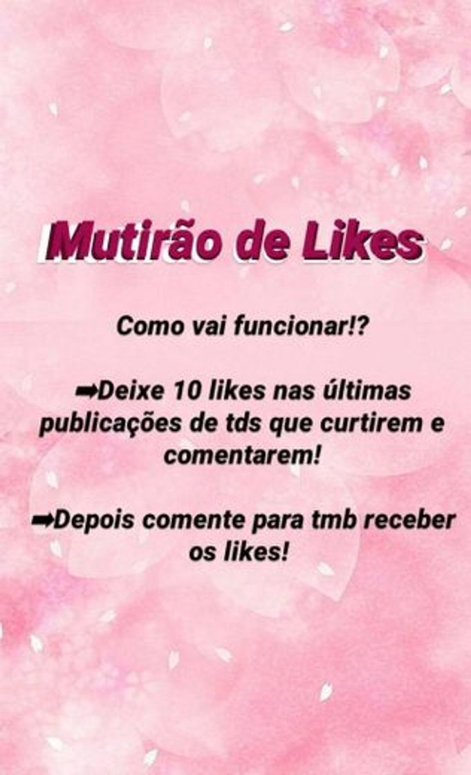 Moda Mutirão de Likes!❤