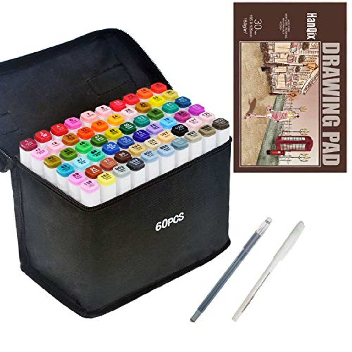 Products HanQix Marker Pen Set Dibujo rotulador Animación Boceto Marcadores Set de Doble