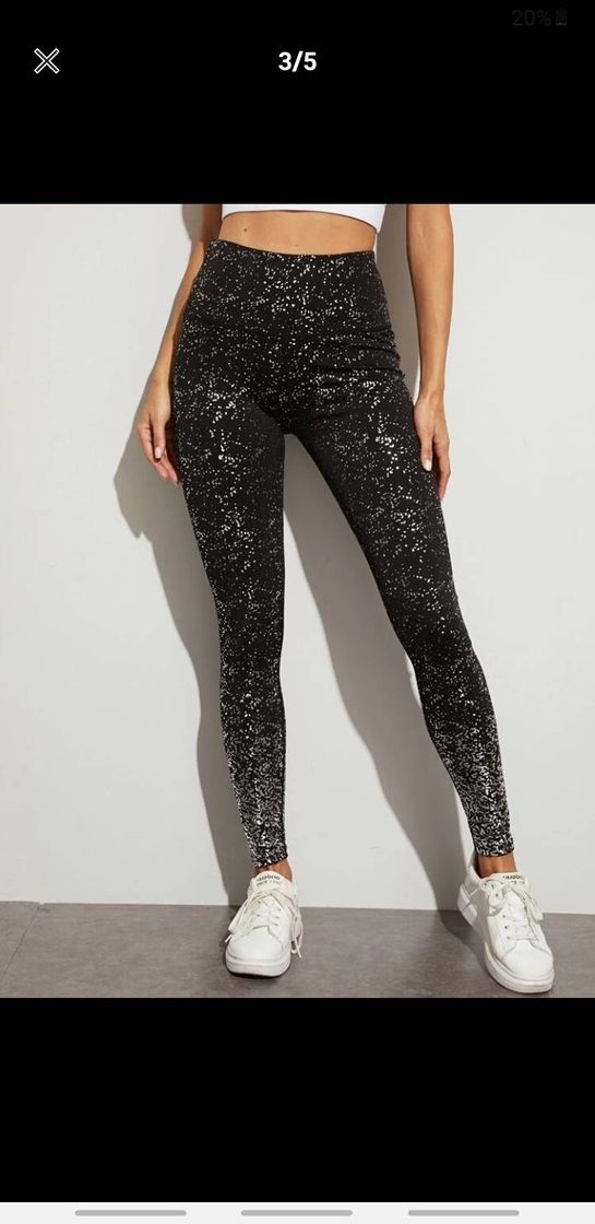 Fashion Leggins deportivos de cintura ancha con estampado