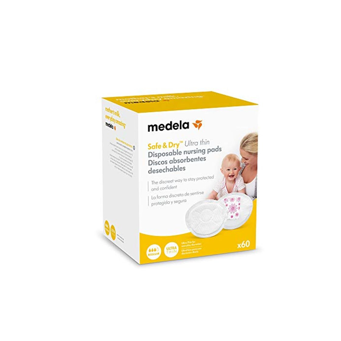 Product Medela Discos absorbentes desechables Safe & Dry™ Ultra thin 60 unidades -