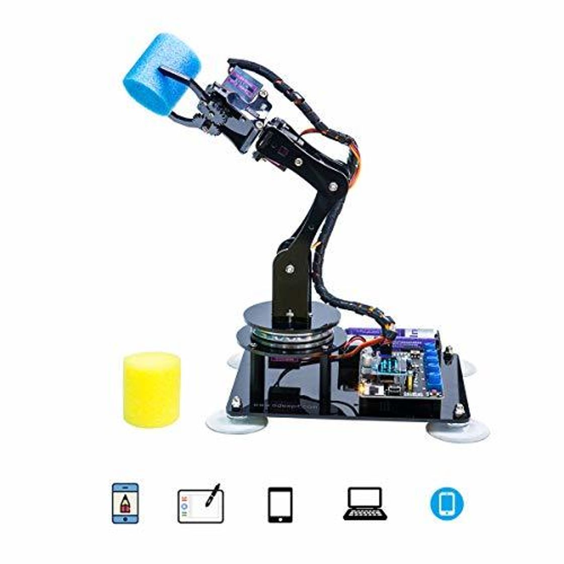 Lugares Adeept Arduino Compatible DIY 5-DOF Robotic Arm Kit for Arduino UNO R3