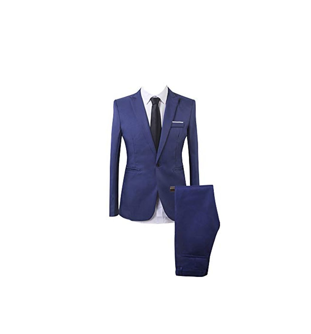 Producto Traje Suit de 2 Piezas Manga Larga Blazers para Hombre Lago Azul