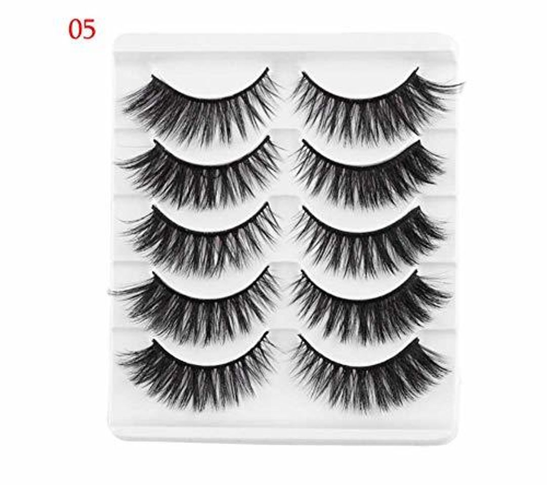 Product ZZDJ Pestañas postizas Maquillaje Natural 5 Pares 3D Faux Mink Hair Pestañas