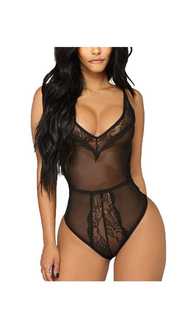 Social Lenceria Mujer Interior Moda Ropa LANSKIRT Sexy Babydoll Ropa de Dormir Mono