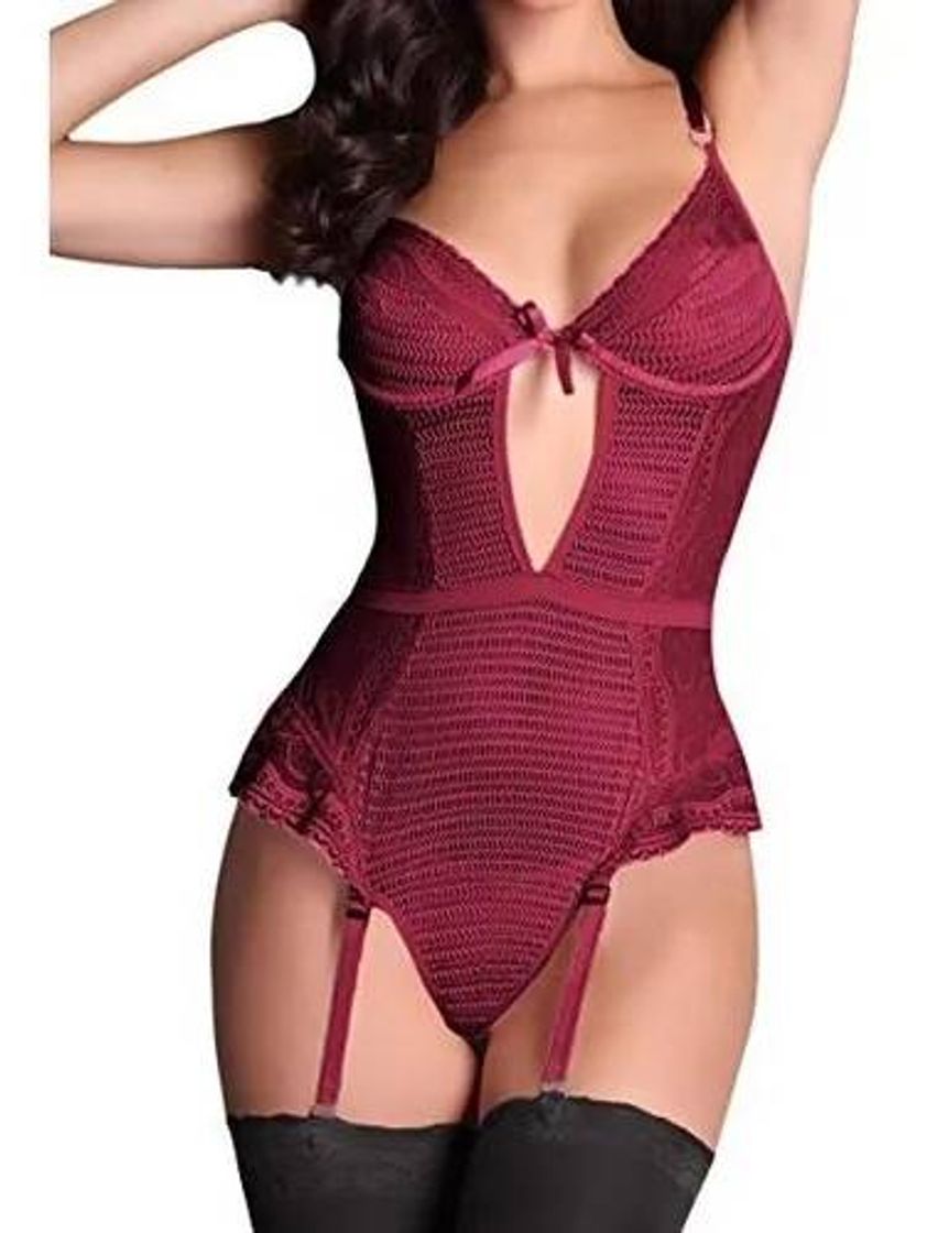 Social Baby Doll Lencería Sexy Erótica Atrevida Sensual 917 Vino

