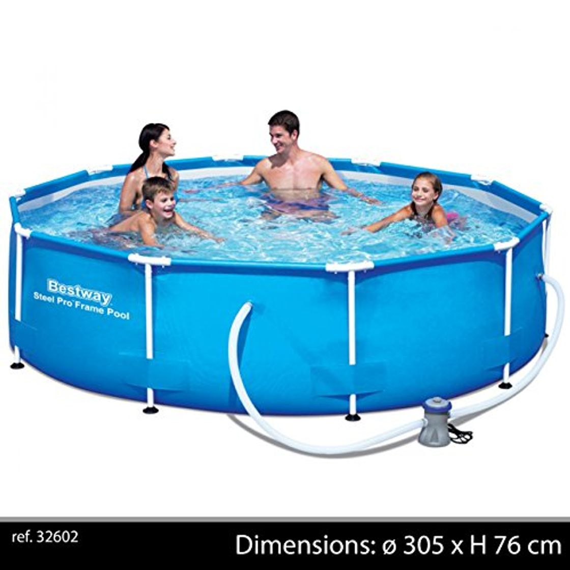 Product Lola Home Bestway Steel Pro Piscina con Bomba de Filtro y Cartucho