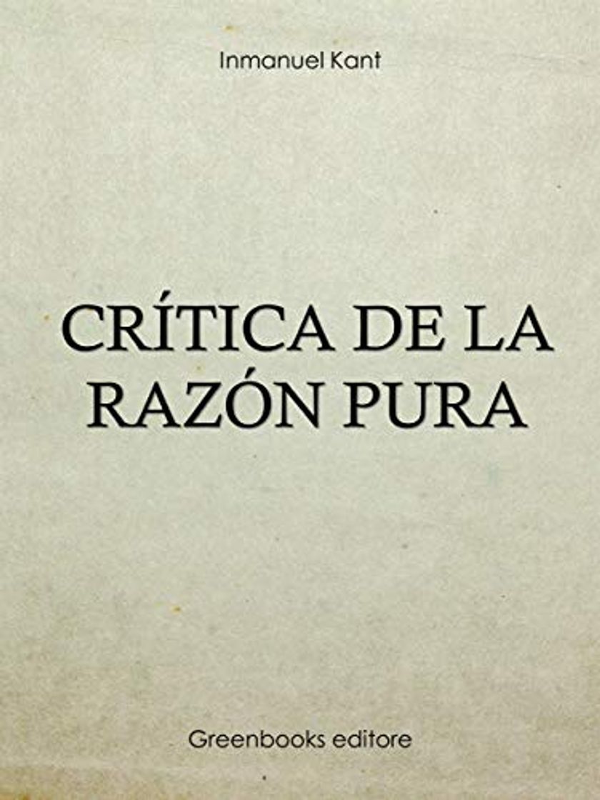 Libro Crítica de la razón pura