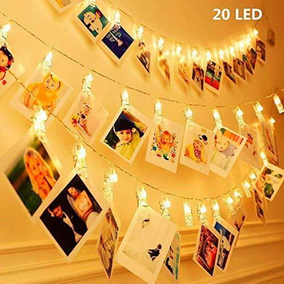 Home KNONEW LED Photo Clip cuerda luces- LED luces para decoración Foto colgante,