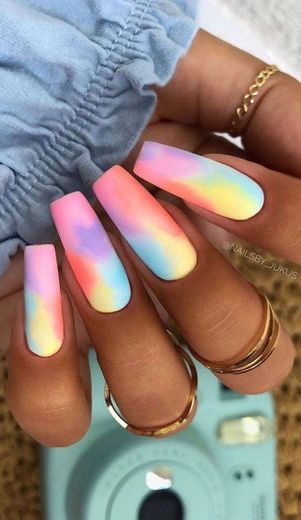 Tie dye nailart