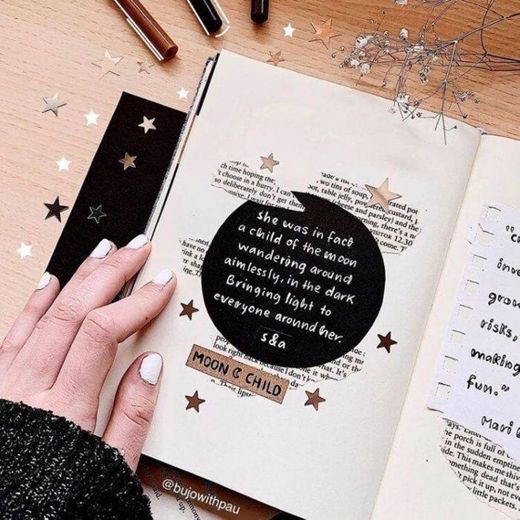 Ideia para bullet journal ou scrapbook