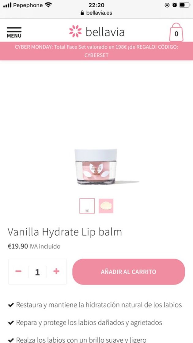 Fashion Vanilla Hydrate Lip balm