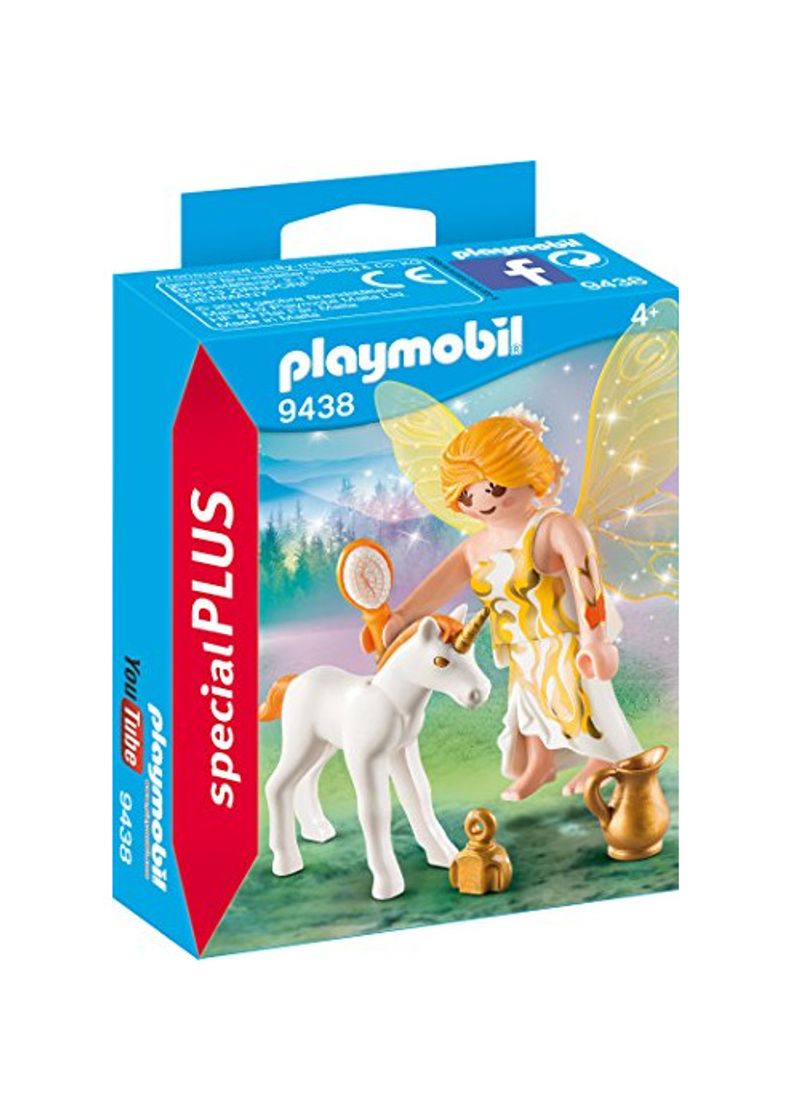 Social PLAYMOBIL- Hada del Sol con Unicornio Juguete, Multicolor