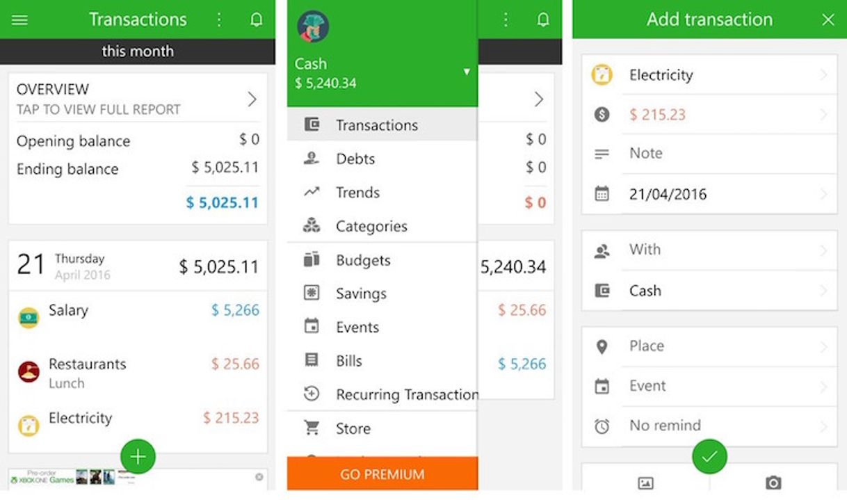 App Money Lover: Expense Tracker
