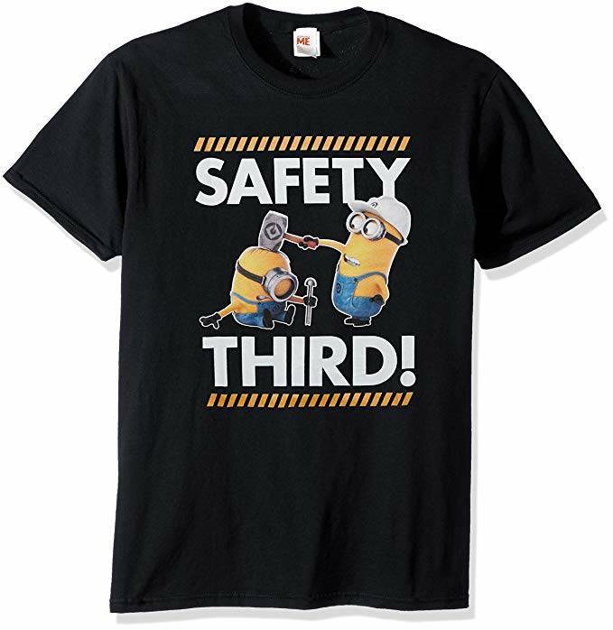 Fashion Camiseta Minions Safety Third 