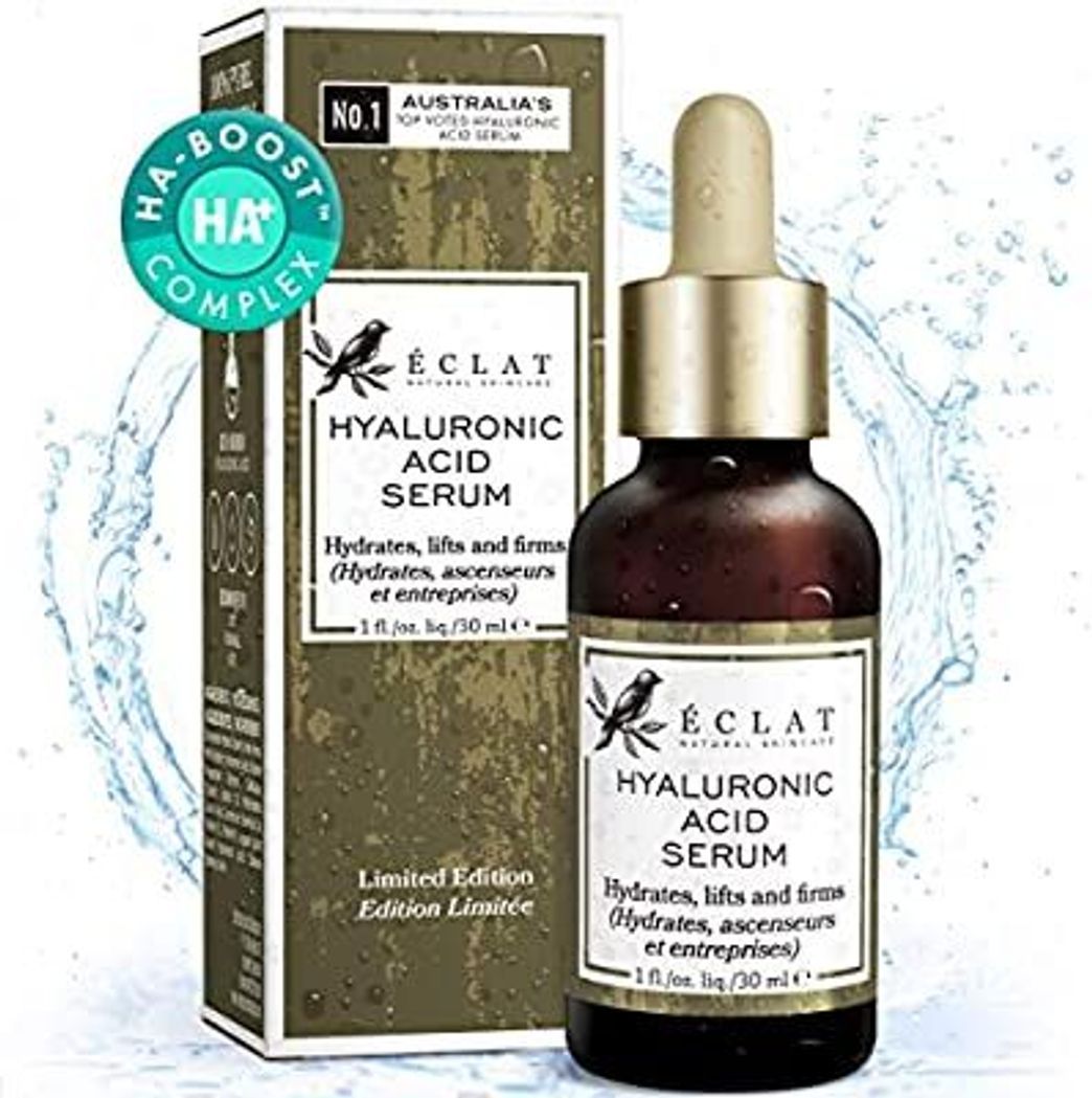 Social Sérum Ácido Hialurónico Eclat – Hidratante de Ácido Hialurónico puro 100% Sérum Antiedad para Eliminar Líneas de Expresión y Arrugas Hidratación Suave y Fácil Absorción Para Rostro y Ojos