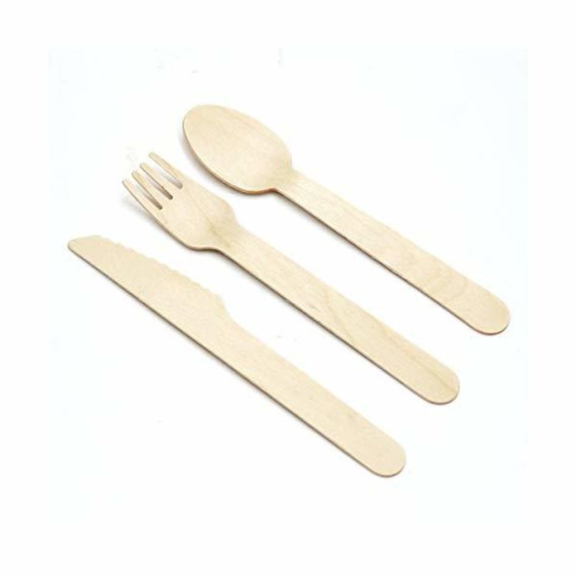 Social VIMOV 200 Pieza Cubiertos de Madera Desechables, Utensilios Biodegradables para Fiestas, Camping,