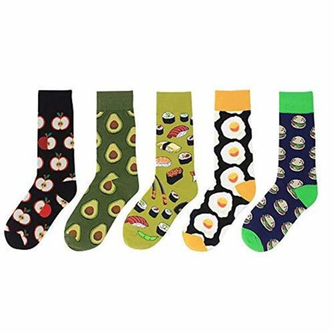 Fashion VJGOAL Unisex Hombres Mujeres Adultos Moda Impresión de alimentos Calcetines de tubo