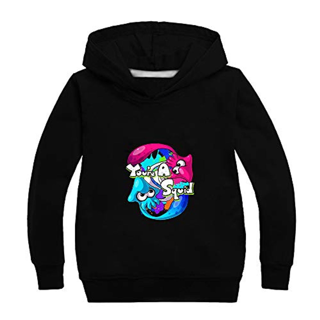 Splatoon Sudaderas Delgado de moda personalizada Pullover Niños floja ocasional del color sólido de vestir exteriores encapuchada Tendencia Los niños de la camiseta de Ropa clásico salvaje suéter suét