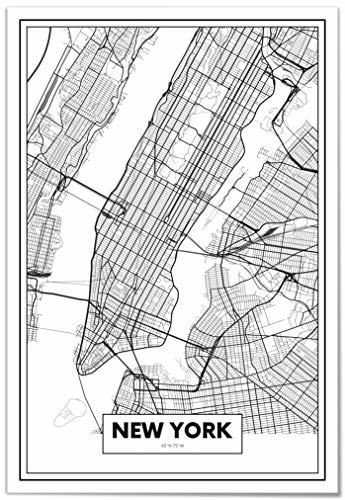 Elemento de la categoría hogar Panorama® Póster Mapa de Nueva York 50 x 70 cm