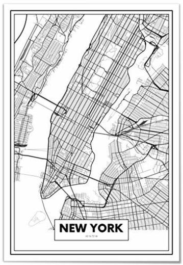 Panorama® Póster Mapa de Nueva York 50 x 70 cm