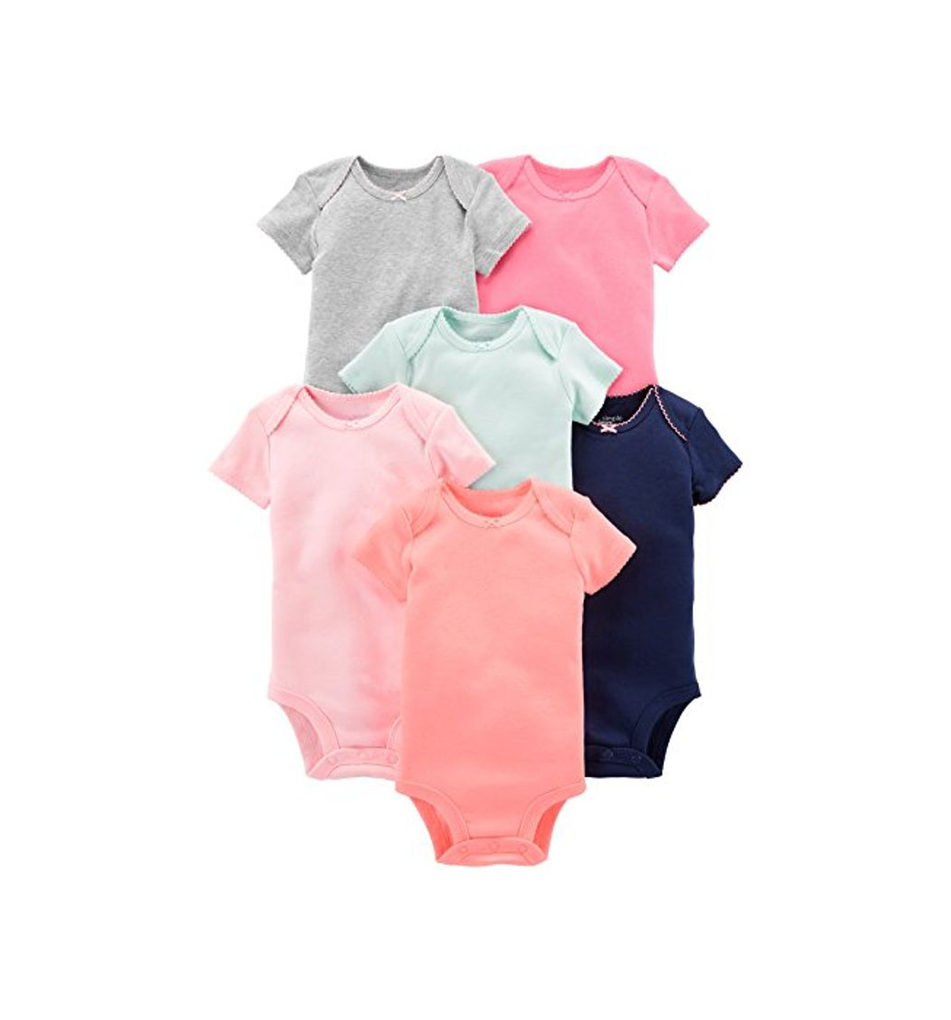 Social Simple Joys by Carter's 6-Pack Short-Sleeve Bodysuit Infant-and-Toddler-Bodysuits