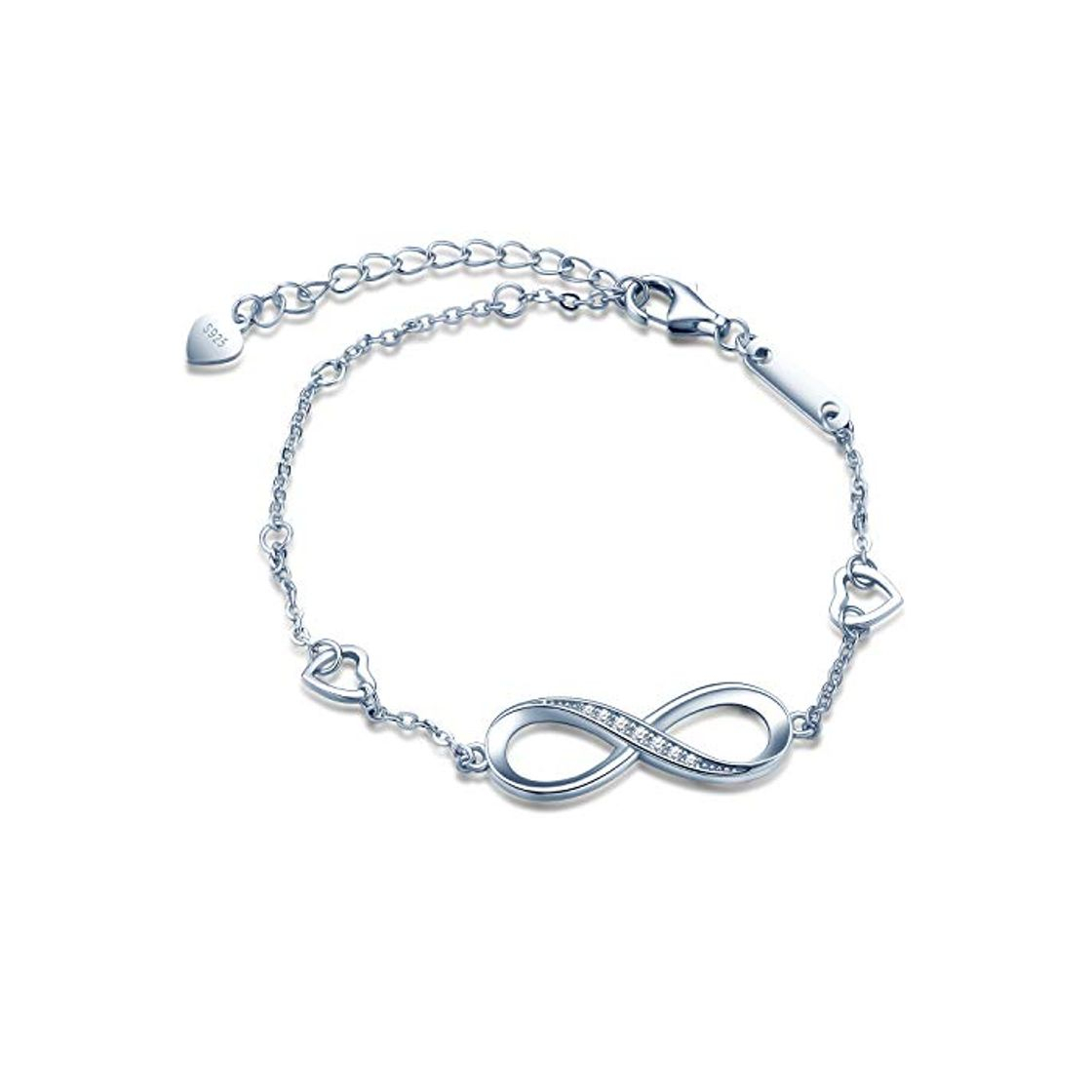 Fashion Unendlich U Pulsera Mujer Infinito U Pulsera de Plata 925 Estilo Símbolo