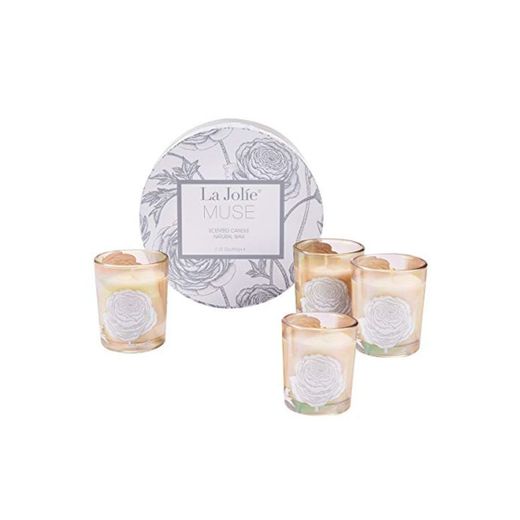 La Jolíe Muse Juego de 4 Velas aromatizadas de Regalos