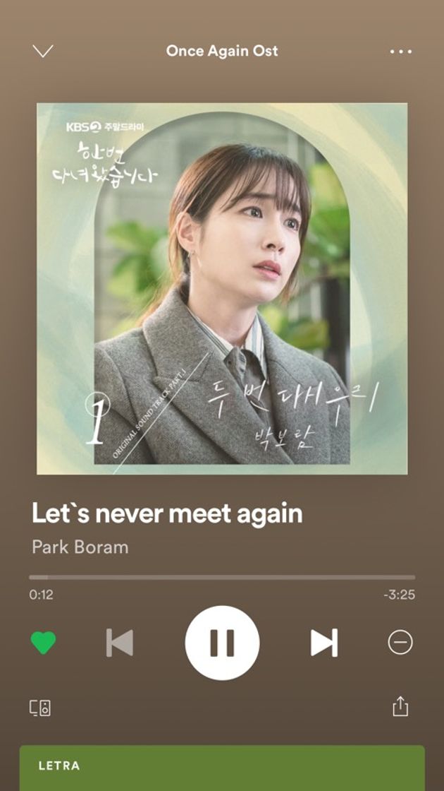 Music Let's never meet again ONCE AGAIN OST KDRAMA