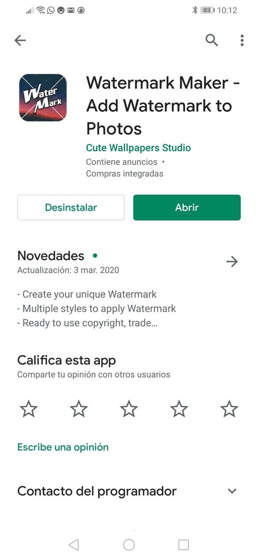 Fashion App para marca de agua en fotos