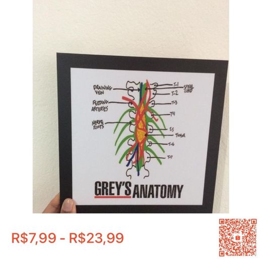 Placa decorativa Grey’s Anatomy 