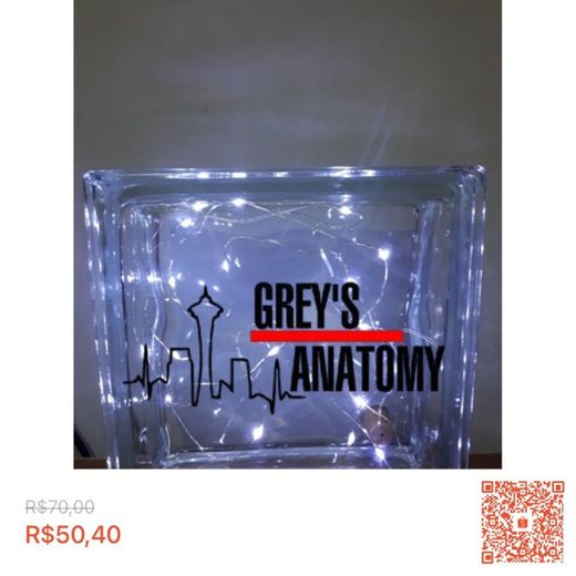Luminária Grey’s Anatomy 