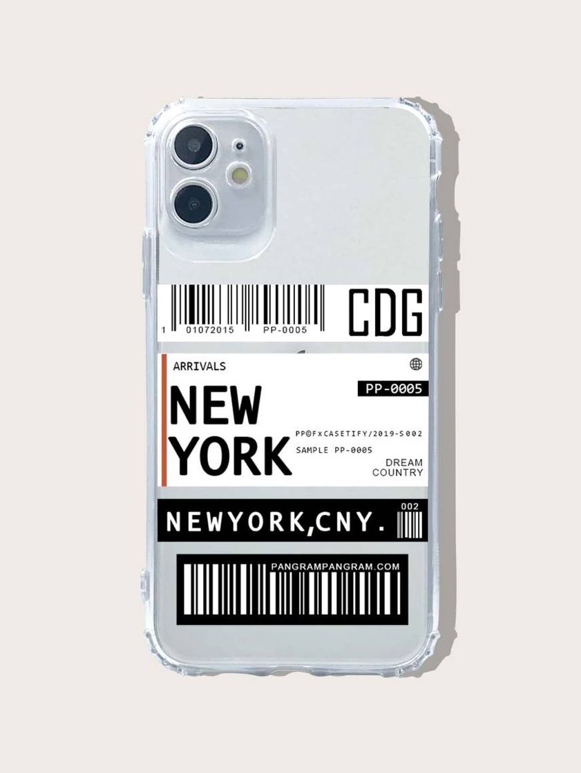 Product Una pieza funda de iPhone con estampado de slogan