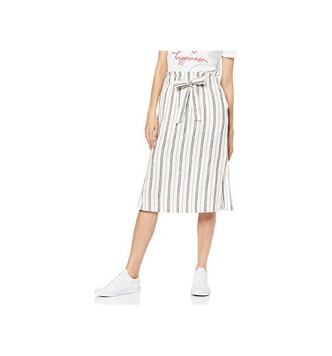 Marca Amazon - find. Falda Midi para Verano Mujer, Multicolor