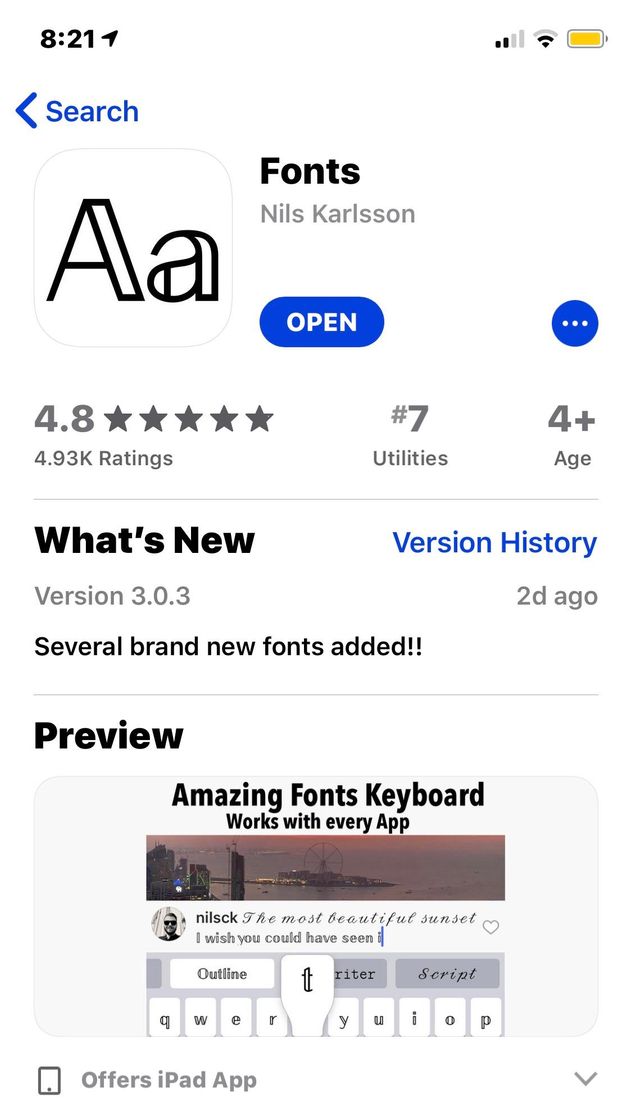 App Fonts App