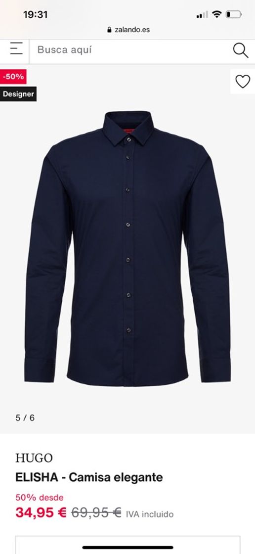 Moda Camisa Hugo Boss azul marino 